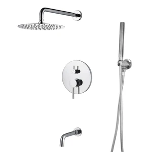 Eisen Home Rainfall Handheld Shower Head Combo Set Polished Chrome EH-S9186-BN Eisen Home Rainfall Handheld Shower Head Combo Set Polished Chrome EH-S9186-BN