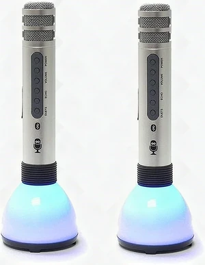 2 PCS Singing Machine SMM478 Bluetooth Wireless Karaoke Handheld Mic w/ Speaker 2 PCS Singing Machine SMM478 Bluetooth Wireless Karaoke Handheld Mic w/ Speaker