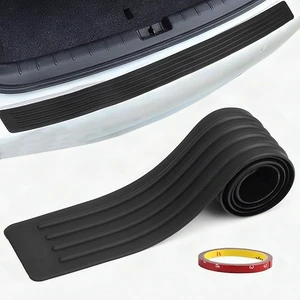 Universal Car Rear Bumper Protector Guard Black Rubber Anti-Scratch Trim Cover Universal Car Rear Bumper Protector Guard Black Rubber Anti-Scratch Trim Cover