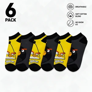 Angry Birds Kids Ankle Socks 2-Pack Size 9-11 Black Boys Girls Low Rise Cushione Angry Birds Kids Ankle Socks 2-Pack Size 9-11 Black Boys Girls Low Rise Cushione