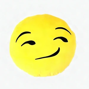 Innovative Living Smirking Face Emoji Throw Pillow Decorative Cushion II-150 New Innovative Living Smirking Face Emoji Throw Pillow Decorative Cushion II-150 New
