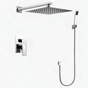Eisen Home S9183 Rainfall Handheld Shower Head Combo High Pressure Polished Eisen Home S9183 Rainfall Handheld Shower Head Combo High Pressure Polished