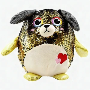 Reversible Sequin Dog Stuffed Animal Plush Toy 10 inch Soft Plush Doll Kids Gift Reversible Sequin Dog Stuffed Animal Plush Toy 10 inch Soft Plush Doll Kids Gift