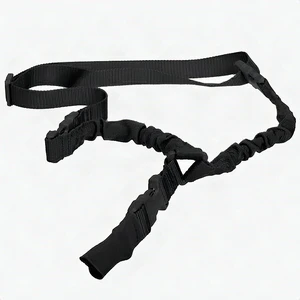 Tactical Military Police Duty Bungee Rifle Sling Quick Detach Snap Buckles Black Tactical Military Police Duty Bungee Rifle Sling Quick Detach Snap Buckles Black
