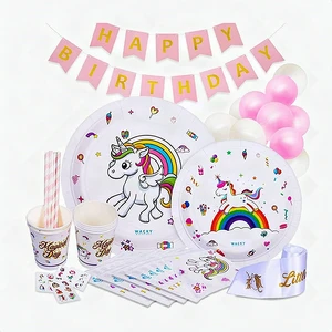 Unicorn Birthday Party Supplies 116 Pc Set Plates Cups Napkins Balloons Banner Unicorn Birthday Party Supplies 116 Pc Set Plates Cups Napkins Balloons Banner