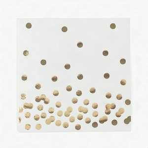 Gold Foil Polka Dot Confetti Paper Cocktail Napkins Disposable Birthday 50 Pack Gold Foil Polka Dot Confetti Paper Cocktail Napkins Disposable Birthday 50 Pack