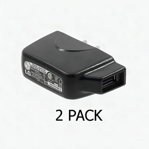 2-Pack LG STA-U12WR OEM USB Wall Charger Adapter Block Travel Power Black - New 2-Pack LG STA-U12WR OEM USB Wall Charger Adapter Block Travel Power Black - New