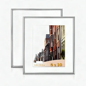 Silver 8x10 Picture Frame Set of 2 Ornate Photo Wall Tabletop Display New Silver 8x10 Picture Frame Set of 2 Ornate Photo Wall Tabletop Display New