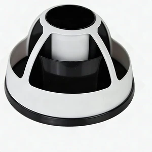 Rotating Desk Organizer Caddy, Plastic Storage Holder, White and Black Rotating Desk Organizer Caddy, Plastic Storage Holder, White and Black