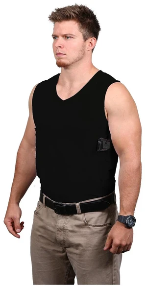 Ridge Outdoors Packin' Tee Men's Concealed Carry Black V-Neck Tank Top XL Ridge Outdoors Packin' Tee Men's Concealed Carry Black V-Neck Tank Top XL