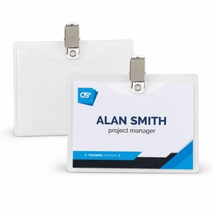 OS Plus 3 x 4 Clip-On Name Badge Holders with Printable Inserts 12 OS Plus 3 x 4 Clip-On Name Badge Holders with Printable Inserts 12