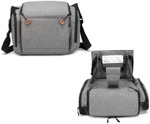 Large Baby Diaper Bag Organizer Nursery Bag Pregnancy Gray - White Polka Dots Large Baby Diaper Bag Organizer Nursery Bag Pregnancy Gray - White Polka Dots