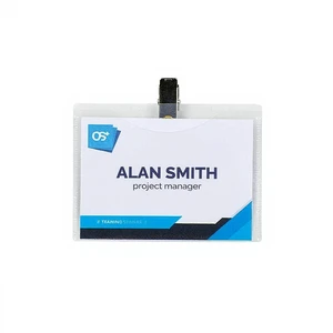 OS Plus Horizontal Top-Loading ID Badge Card Holder Protector 2-1/4"x3-1/2 Clear OS Plus Horizontal Top-Loading ID Badge Card Holder Protector 2-1/4"x3-1/2 Clear
