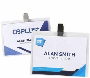 OS Plus Horizontal Top-Loading ID Badge Card Holder Protector 2-1/4"x3-1/2 Clear OS Plus Horizontal Top-Loading ID Badge Card Holder Protector 2-1/4"x3-1/2 Clear