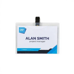 OS Plus Horizontal Top-Loading ID Badge Card Holder Protector 2-1/4"x3-1/2 Clear OS Plus Horizontal Top-Loading ID Badge Card Holder Protector 2-1/4"x3-1/2 Clear