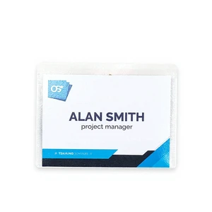 OS Plus Horizontal Top-Loading ID Name Badge Card Holder Protector 3" x 4" Clear OS Plus Horizontal Top-Loading ID Name Badge Card Holder Protector 3" x 4" Clear