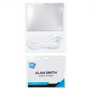 OS Plus Horizontal Lanyard ID Badge Card Holder Protector 2-1/4" x 3-1/2" New OS Plus Horizontal Lanyard ID Badge Card Holder Protector 2-1/4" x 3-1/2" New