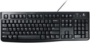 Logitech K120 Sturdy Low Profile Spill Resistant 104-Key USB Keyboard - Black