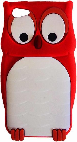 Hype Apple iPhone 5 Silicone Non Slip Protective Skin Cover Cell Phone Case Red Owl