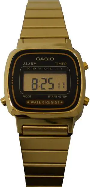 Casio Stainless Steel Gold Digital Watch - LA670WGA-1CR