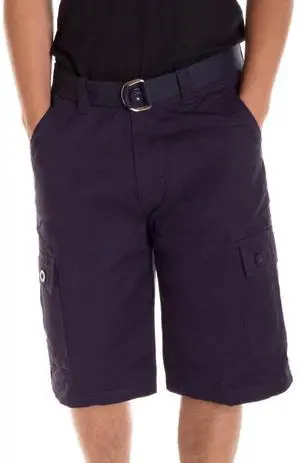 Alta Designer Fashion Men's Cargo Shorts, Twill Belt Included - Navy Size 40 Alta Designer Fashion Men's Cargo Shorts, Twill Belt Included - Navy Size 40