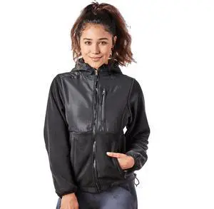 Alta Women's Two-Tone Full-Zip Fleece Jacket - Black - Large Alta Women's Two-Tone Full-Zip Fleece Jacket - Black - Large