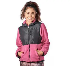 Alta Women's Two-Tone Full-Zip Fleece Jacket - Pink/Black - Medium Alta Women's Two-Tone Full-Zip Fleece Jacket - Pink/Black - Medium
