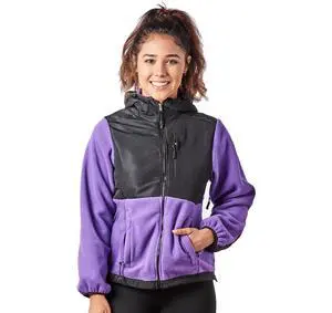 Alta Women's Two-Tone Full-Zip Fleece Jacket - Purple/Black - X-Large Alta Women's Two-Tone Full-Zip Fleece Jacket - Purple/Black - X-Large