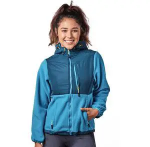 Alta Women's Two-Tone Full-Zip Fleece Jacket - Teal/Peacock - Medium Alta Women's Two-Tone Full-Zip Fleece Jacket - Teal/Peacock - Medium