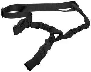 Tactical Military Police Duty Bungee Rifle Sling with Quick Detach Snap Buckles - Black Tactical Military Police Duty Bungee Rifle Sling with Quick Detach Snap Buckles - Black