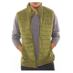 Men's Puffer Quilted Water Repellent Full Zipper Packable Vest Jacket Coat - Green - Large Men's Puffer Quilted Water Repellent Full Zipper Packable Vest Jacket Coat - Green - Large