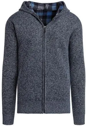 Alta Men's Fleece Lined Casual Full-Zip Sweater Jacket - Light Blue Hoodie - XXL Alta Men's Fleece Lined Casual Full-Zip Sweater Jacket - Light Blue Hoodie - XXL