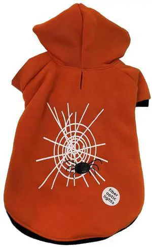 Petco Dogs Bootique Light Up Web Clothes Red Hoodie SweatShirt Coat - Medium Petco Dogs Bootique Light Up Web Clothes Red Hoodie SweatShirt Coat - Medium