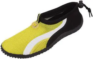 Aquatic Pool Beach/Surf Adjustable Slip-On Shoes Women's 5 Yellow
