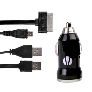 Vivitar Infinite Car Charger Kit for iPhone w/Micro USB Cable & 30-Pin Connector Vivitar Infinite Car Charger Kit for iPhone w/Micro USB Cable & 30-Pin Connector