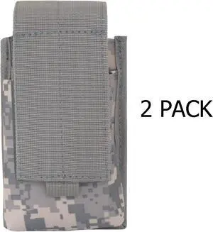 2 Pack Every Day Carry Tactical MOLLE Double Rifle Magazine Pouch - ACU