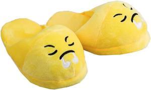 Emojeez Anti-Slip House Soft Plush Emoji Characters Slippers Indoor Shoes - Face with Look of Triumph Emoji