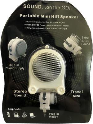 Pony Portable Mini Hifi Rechargeable Speaker with Extra Bass Sound MP3 Player - White