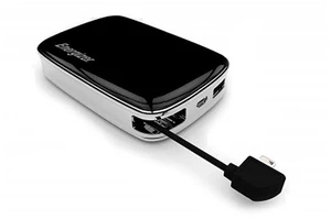 Energizer 6000mAh Rechargeable Portable Power Bank with Built-In Lightning Cable - Black Energizer 6000mAh Rechargeable Portable Power Bank with Built-In Lightning Cable - Black