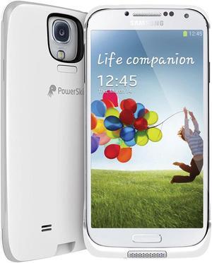PowerSkin Spare 1600mAh Rechargeable Extended Battery Case for Samsung Galaxy S4 - White