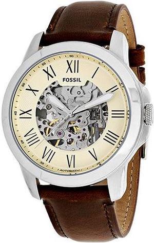 Fossil Mens ME3099 SelfWind Stainless Steel Watch with Brown Band