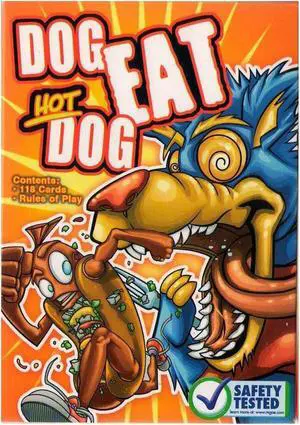 Dog Eat Hot Dog Game 118 Card Set with Instructions 2-6 Players, Ages 6 and Up