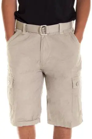 Alta Designer Fashion Men's Cargo Shorts, Twill Belt Included - Khaki Size 30 Alta Designer Fashion Men's Cargo Shorts, Twill Belt Included - Khaki Size 30