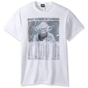 Star Wars Jedi Yoda Official Men's Free Words of Wisdom T-Shirt White - S Star Wars Jedi Yoda Official Men's Free Words of Wisdom T-Shirt White - S