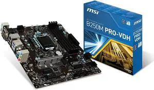 MSI B250M PRO-VDH Micro ATX Motherboard Intel B250 LGA 1151 DDR4 HDMI USB 3.1