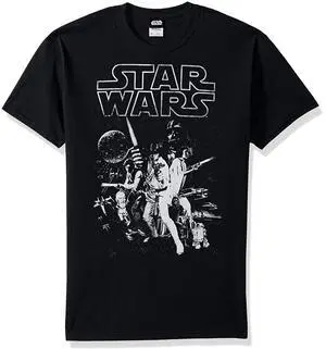 Star Wars Men's Official 'Poster' Design Performance Graphic Tee, Black, M Star Wars Men's Official 'Poster' Design Performance Graphic Tee, Black, M