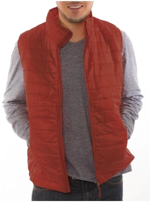 Men's Puffer Quilted Water Repellent Full Zipper Packable Vest Jacket Coat - Copper - Small Men's Puffer Quilted Water Repellent Full Zipper Packable Vest Jacket Coat - Copper - Small