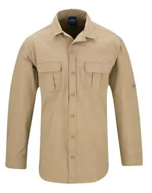 Propper Summerweight UPF 50 Durable Tactical Shirt-Long Sleeve-Khaki-XS-R Propper Summerweight UPF 50 Durable Tactical Shirt-Long Sleeve-Khaki-XS-R