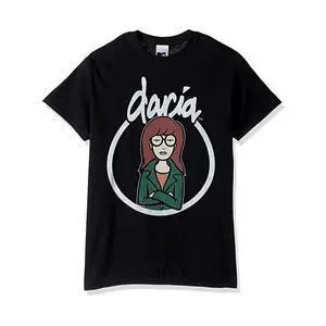 MTV Daria Short Sleeve Black Crewneck T-Shirt - Large MTV Daria Short Sleeve Black Crewneck T-Shirt - Large