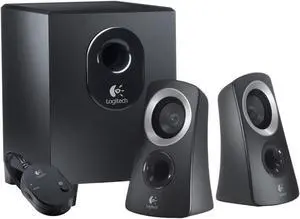 Logitech Z313 3 Piece 2.1 Channel Multimedia Speaker System - Black Silver Logitech Z313 3 Piece 2.1 Channel Multimedia Speaker System - Black Silver